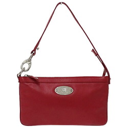 Celine CELINE bag ladies handbag hand pouch leather red micro