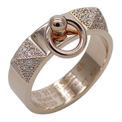 Hermes HERMES Ring Women's 750PG Diamond D0.19 Coriedo Cyan Pink Gold #48 Approximately No. 8 Polished