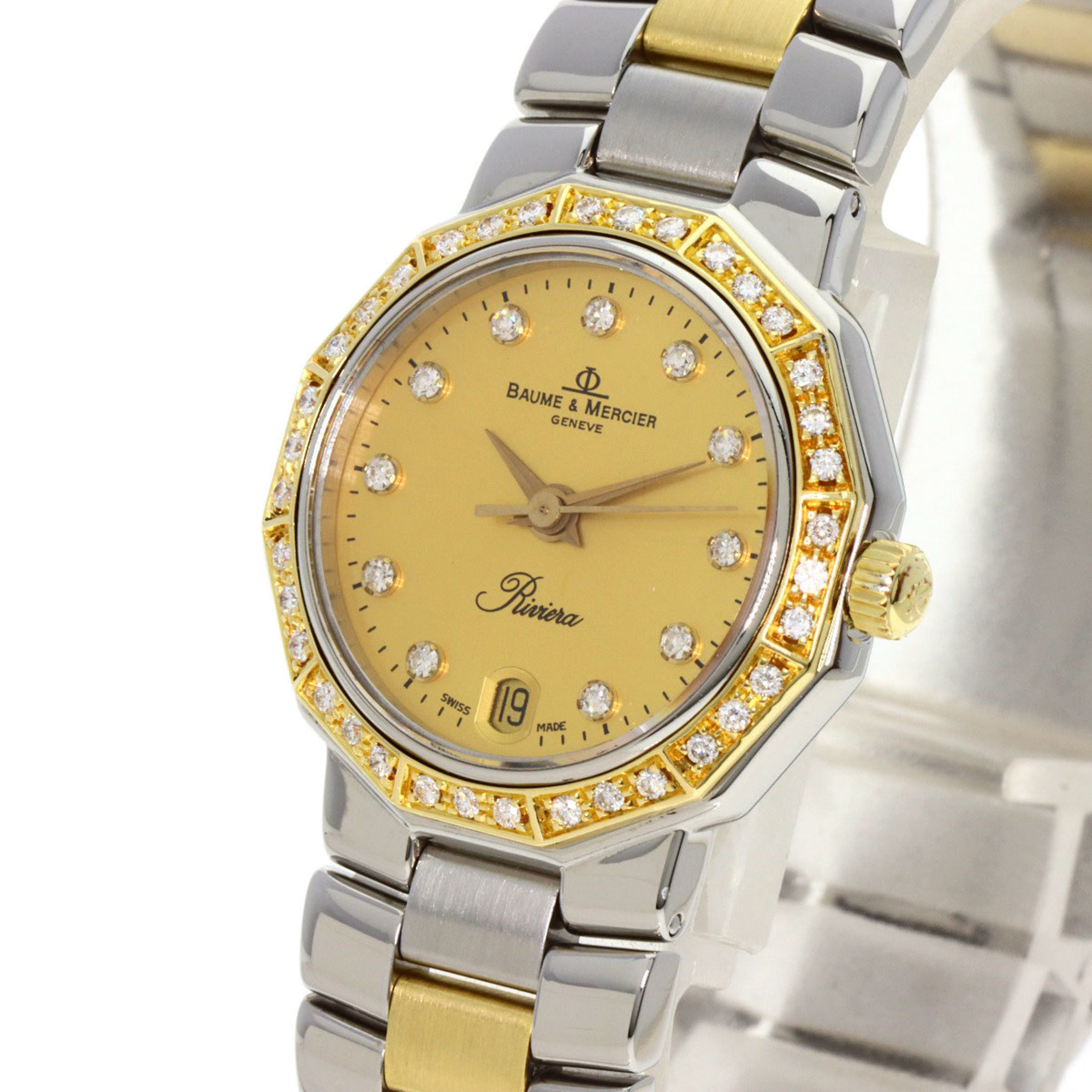Baume & Mercier 5231 Riviera Diamond Watch Stainless Steel SS Ladies