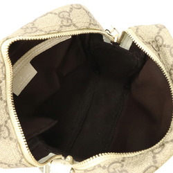 GUCCI GG Plus Supreme Shoulder Bag Pochette PVC Leather Khaki Beige Brown Ivory 233268