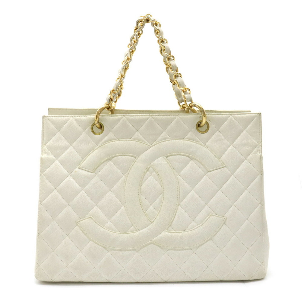 CHANEL Chanel Matelasse Coco Mark Chain Bag Tote Handbag Caviar