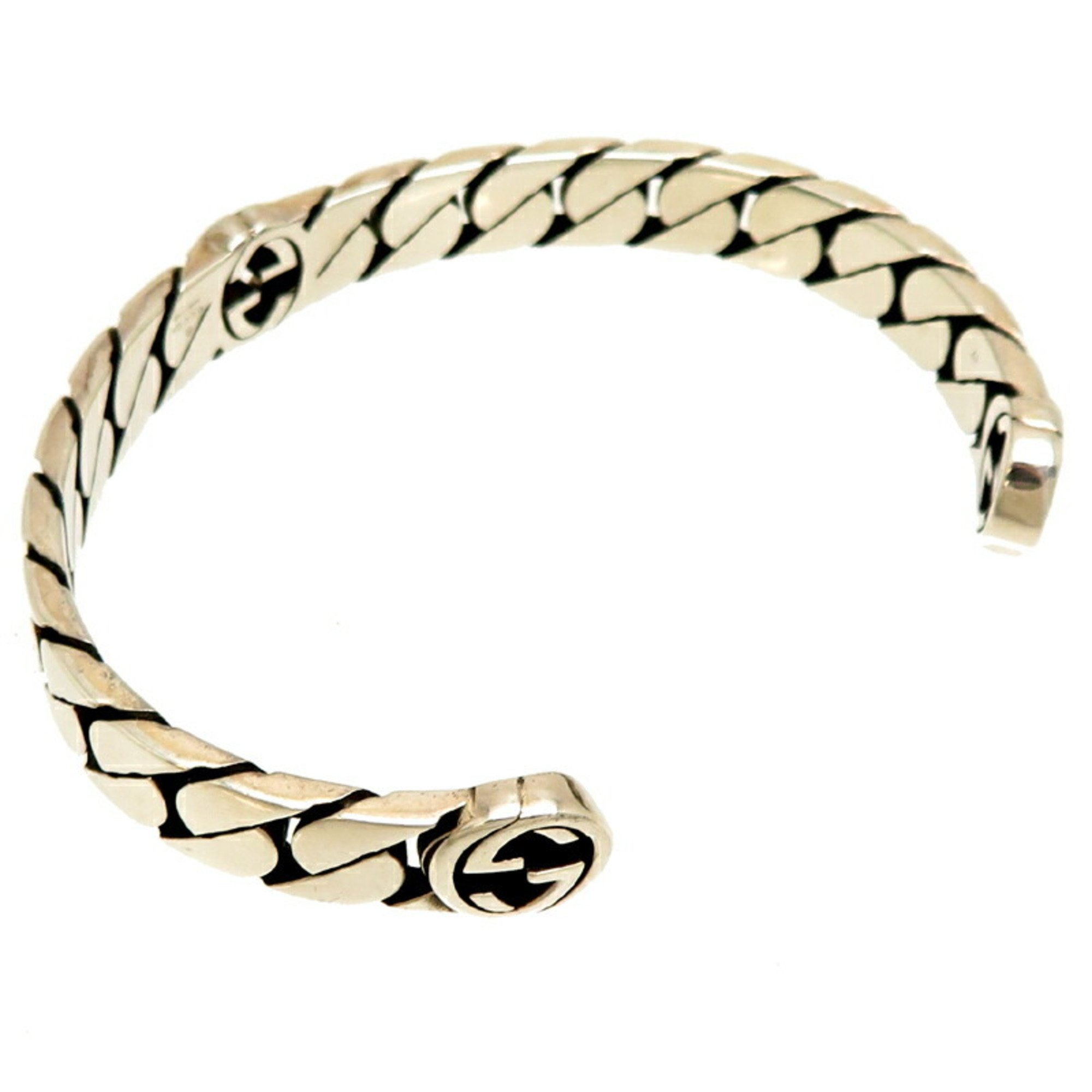 Gucci SV925 Interlocking G Women's Bangle Silver 925