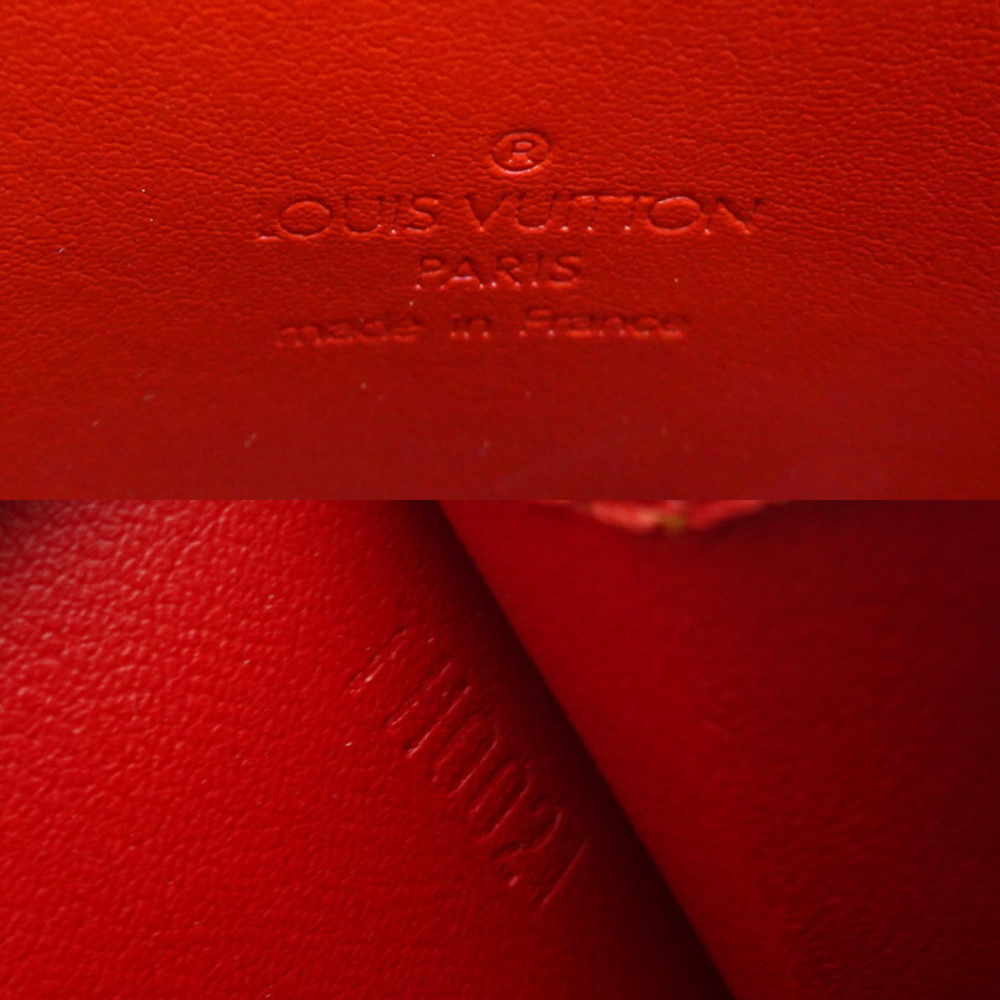 Louis Vuitton Mott *There is a crack on the strap Women's shoulder bag M91137() Vernis Rouge (Red)