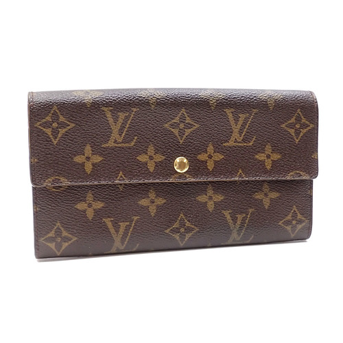 Auth Louis Vuitton Monogram Pochette Porto Monet Credit M61725  Men,Women,Unisex Monogram Long Wallet (bi-fold)