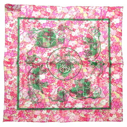 Hermes Liberty Carriage Handkerchief Chief Cotton Pink