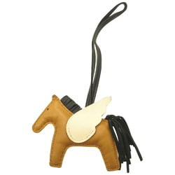 Hermes Rodeo Pegasus PM Z engraved () Anu Milo Chai Black Nata Bag Charm Keychain