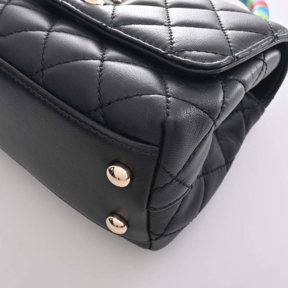 Quilted Lambskin Leather Shoulder Bag (Authentic Pre-Owned)