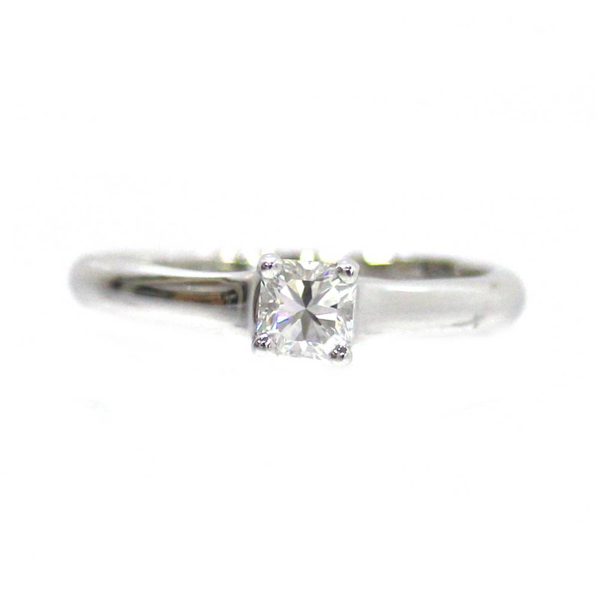 Tiffany&Co. Tiffany Pt950 Diamond Ring Prince Cut 0.3ct High Quality Solitaire Ladies KS