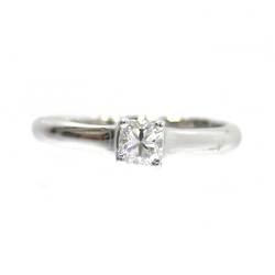 Tiffany&Co. Tiffany Pt950 Diamond Ring Prince Cut 0.3ct High Quality Solitaire Ladies KS