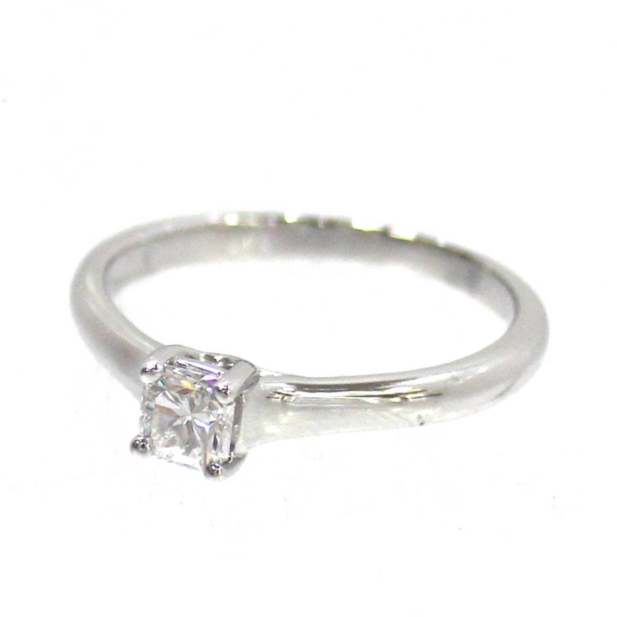 Tiffany&Co. Tiffany Pt950 Diamond Ring Prince Cut 0.3ct High Quality Solitaire Ladies KS