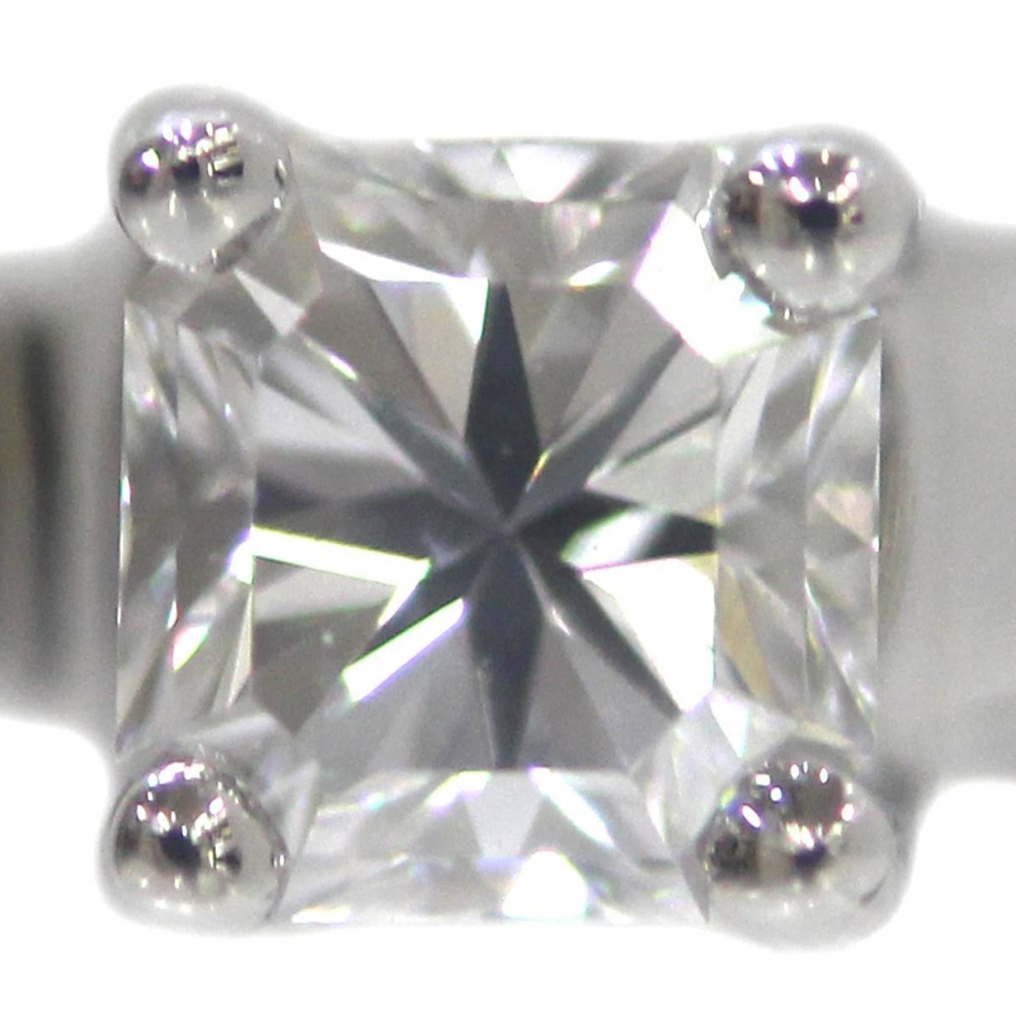 Tiffany&Co. Tiffany Pt950 Diamond Ring Prince Cut 0.3ct High Quality Solitaire Ladies KS