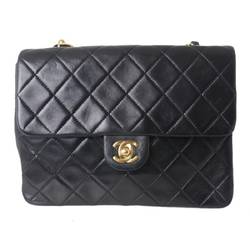 CHANEL Chanel Matelasse 20 Chain Shoulder Bag 7 Digits Circa 1990 Lambskin Black x Gold NT