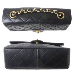 CHANEL Chanel Matelasse 20 Chain Shoulder Bag 7 Digits Circa 1990 Lambskin Black x Gold NT