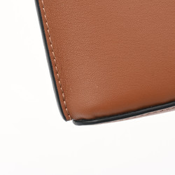 LOEWE Dice Pocket Brown Unisex Leather Shoulder Bag