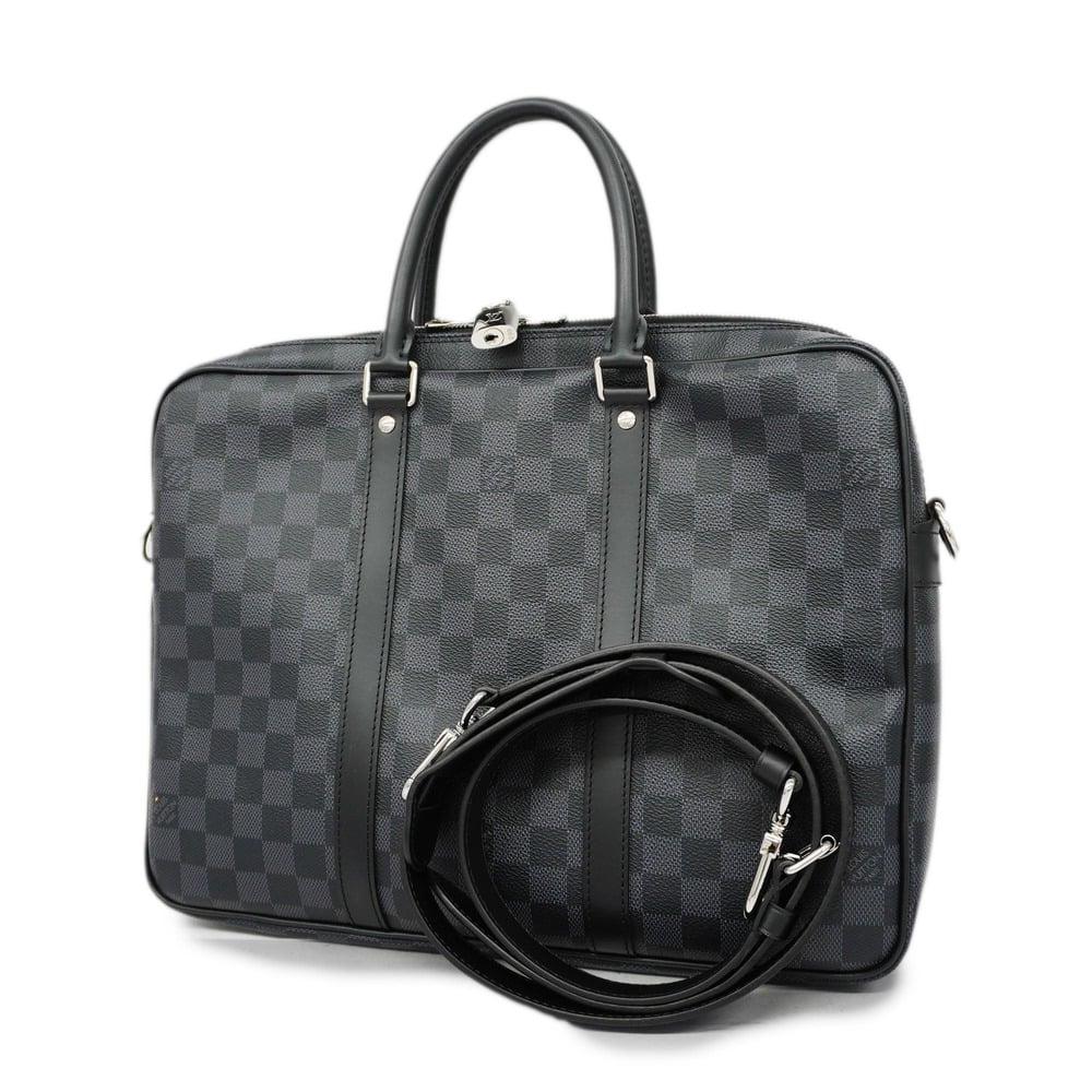 Auth Louis Vuitton Damier Graphite Porto De Cuman Voyage N41478 Men's  Briefcase | eLADY Globazone