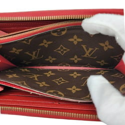 Louis Vuitton M61854 Monogram Zippy Wallet Retiro Brown Cerise Red