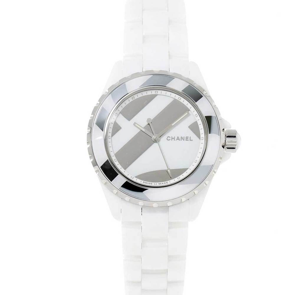Chanel - CHANEL STAINLESS STEEL 38MM J12 AUTOMATIC WHITE CERAMIC WATCH