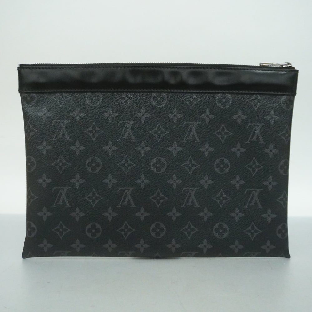 LOUIS VUITTON Monogram Eclipse Pochette Discovery Clutch Bag M62291 w/Box  USED