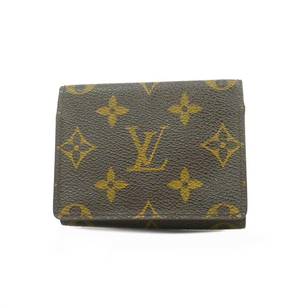 Auth Louis Vuitton Monogram M62920 Card Case ID Holder Very Good