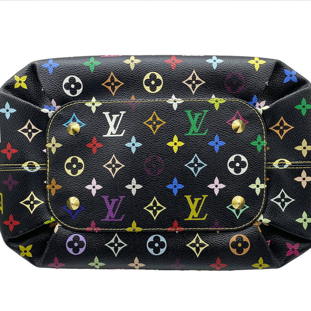 LOUIS VUITTON Annie GM Multicolor Monogram Canvas Shoulder Bag Black