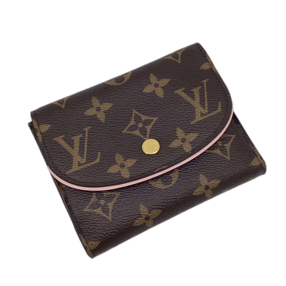 LOUIS VUITTON Monogram Portefeuille Arianne M62037 CA0158 Wallet Bifold Pink  Brown G Hardware Leather Women Men Unisex