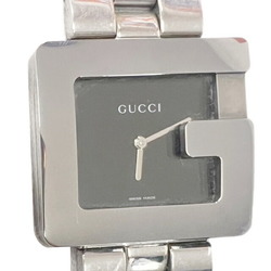 GUCCI Gucci 3600M Watch Men's G Square Black Dial SS Stainless Steel Silver Quartz Analog Display square