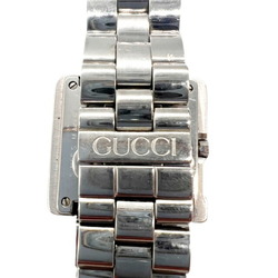 GUCCI Gucci 3600M Watch Men's G Square Black Dial SS Stainless Steel Silver Quartz Analog Display square