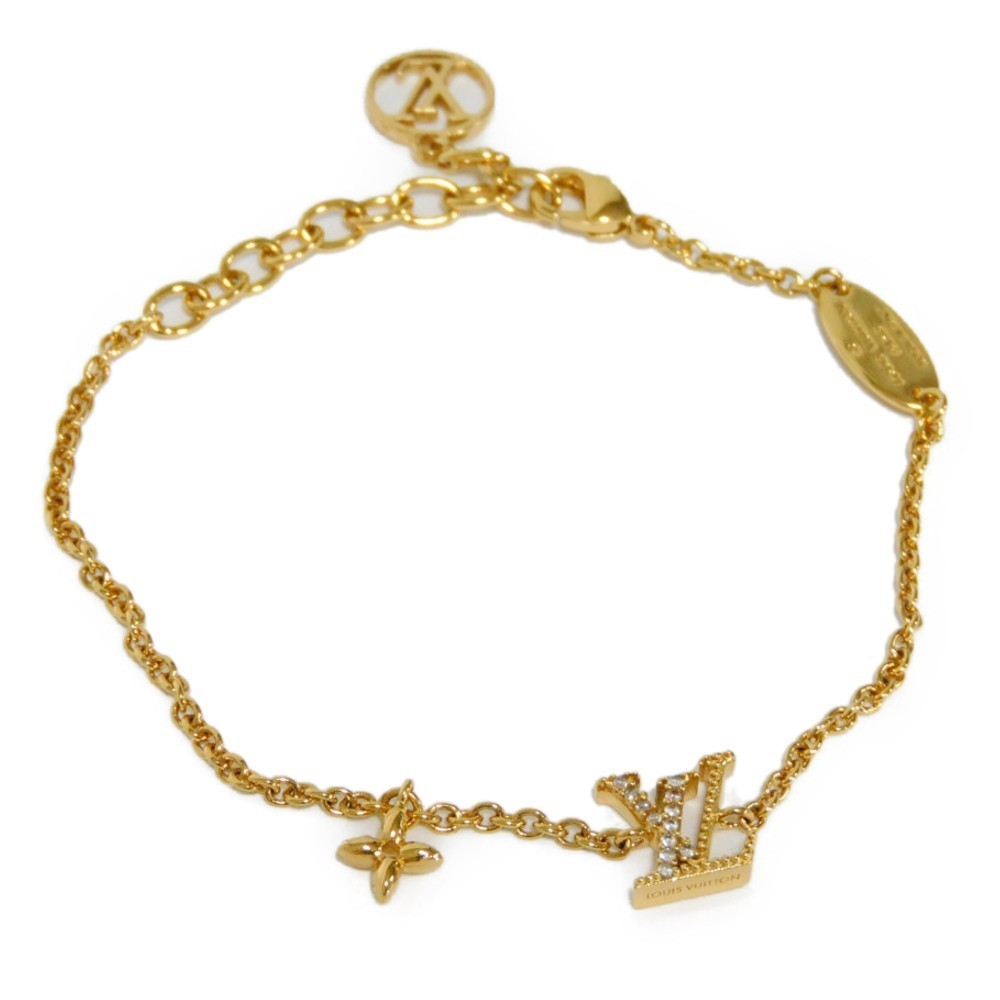 Louis Vuitton Bracelet LV Iconic M00587 Gold Metal Used Women s LV LOUIS  VUITTON