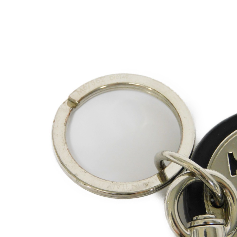 Louis Vuitton LV Cut Circle Key Holder Silver Metal & Leather