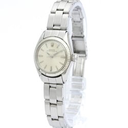 ROLEX Oyster Perpetual 6619 White Gold Steel Automatic Ladies Watch