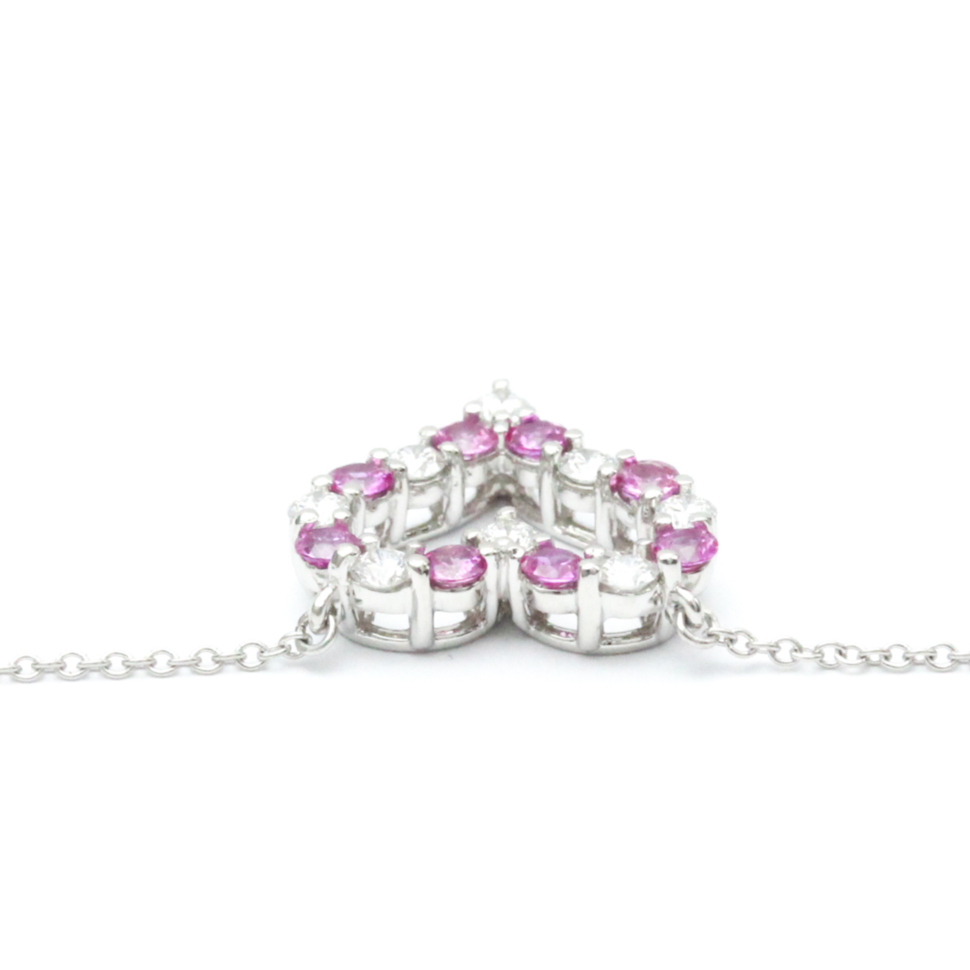 Tiffany Sentimental Heart Necklace Platinum Diamond,Sapphire Men,Women Fashion Pendant Necklace (Silver)