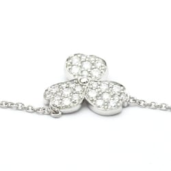 Tiffany Open Paper Flower Necklace Platinum Diamond Men,Women Fashion Pendant Necklace (Silver)