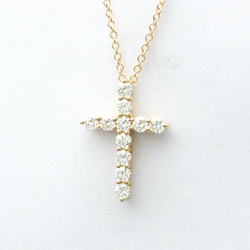 Tiffany Small Cross Diamond Necklace Pink Gold (18K) Diamond Men,Women Fashion Pendant Necklace (Pink Gold)