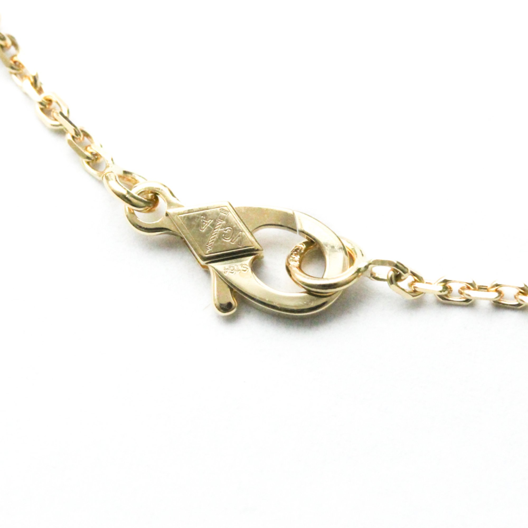 Van Cleef & Arpels Vintage Alhambra VCARD38500 Yellow Gold (18K) Carnelian Men,Women Fashion Pendant Necklace (Gold)