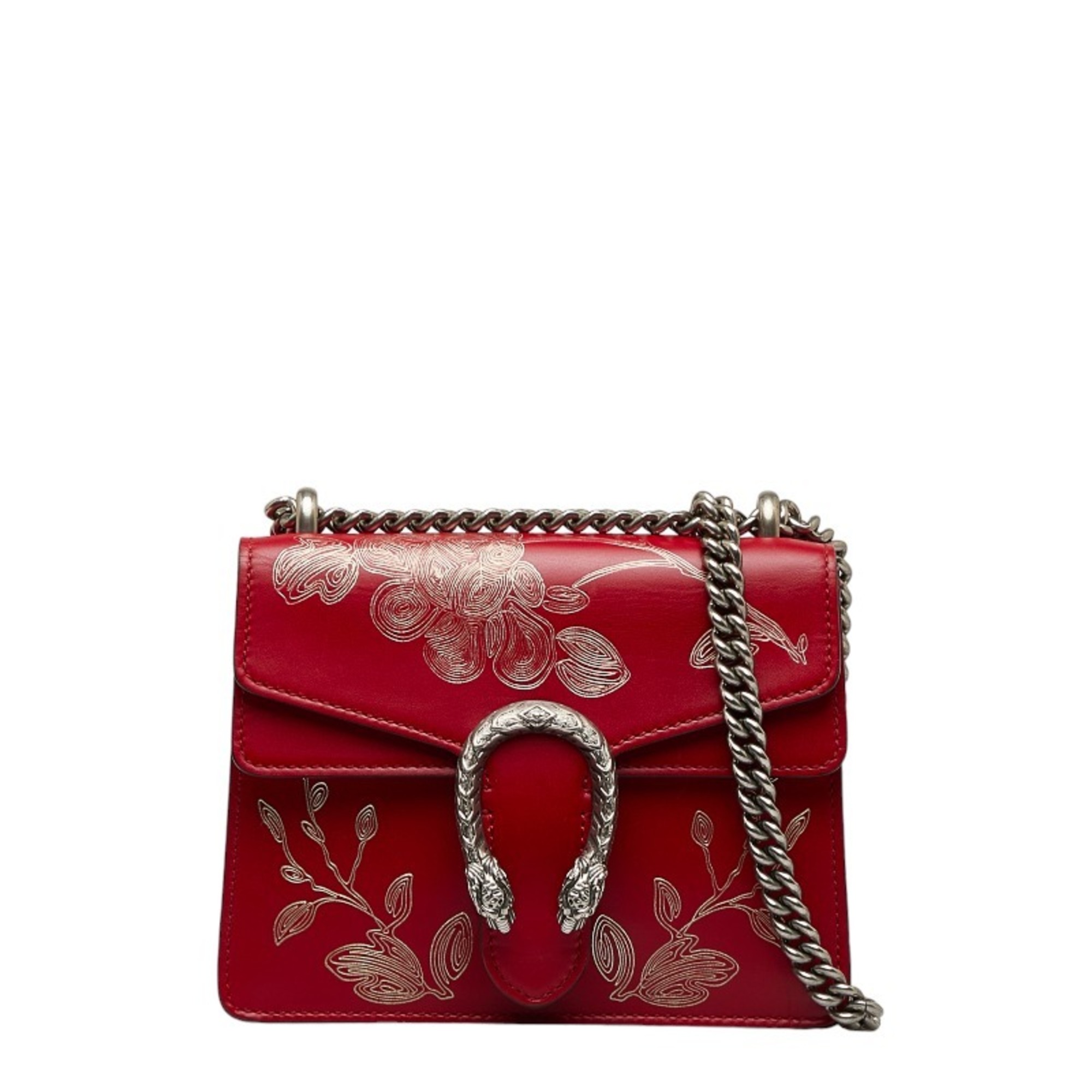 Gucci Dionysus Shoulder Bag 421970 Red Leather Women's GUCCI