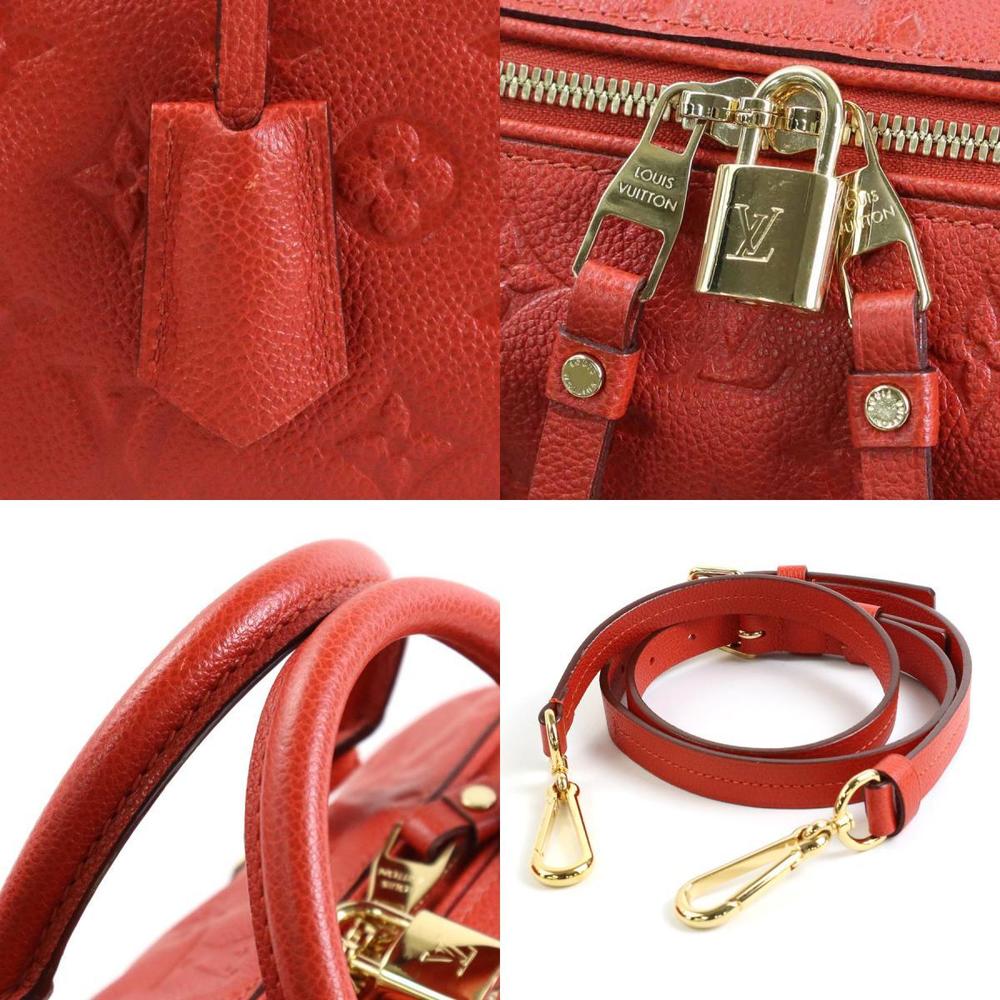 Louis Vuitton Monogram Empreinte Speedy Bandouliere 25 M40758 Red