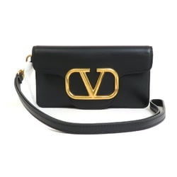 Valentino Garavani Smartphone Case Pouch V Logo Leather Black Unisex