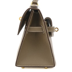 Hermes Kelly 20 Chaotic Handbag Epson Etoupe Gold Hardware B Stamped