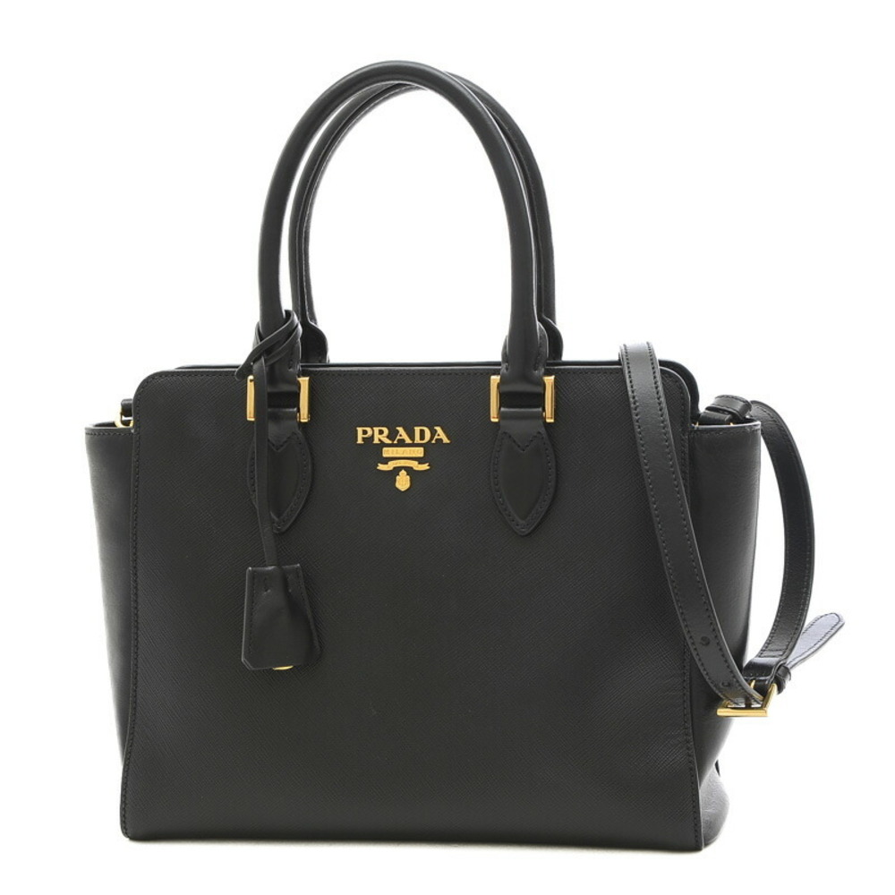 Prada Saffiano 2WAY bag leather black 1BA113 | eLADY Globazone