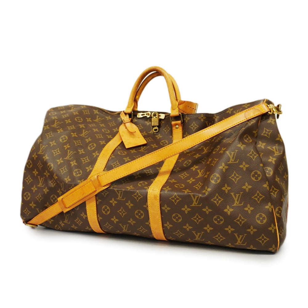 Auth Louis Vuitton Monogram Keepall Bandouliere 60 M41412 Men,Women,Boston  Bag