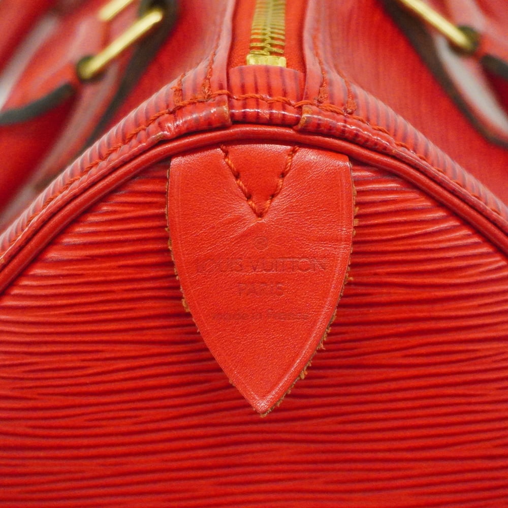 Auth Louis Vuitton Epi Speedy 25 M43017 Women's Handbag Castilian Red