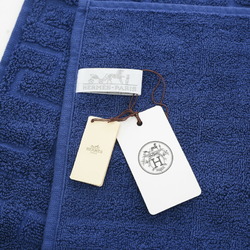 Hermes Guest Towel Stairs Navy 100% Cotton