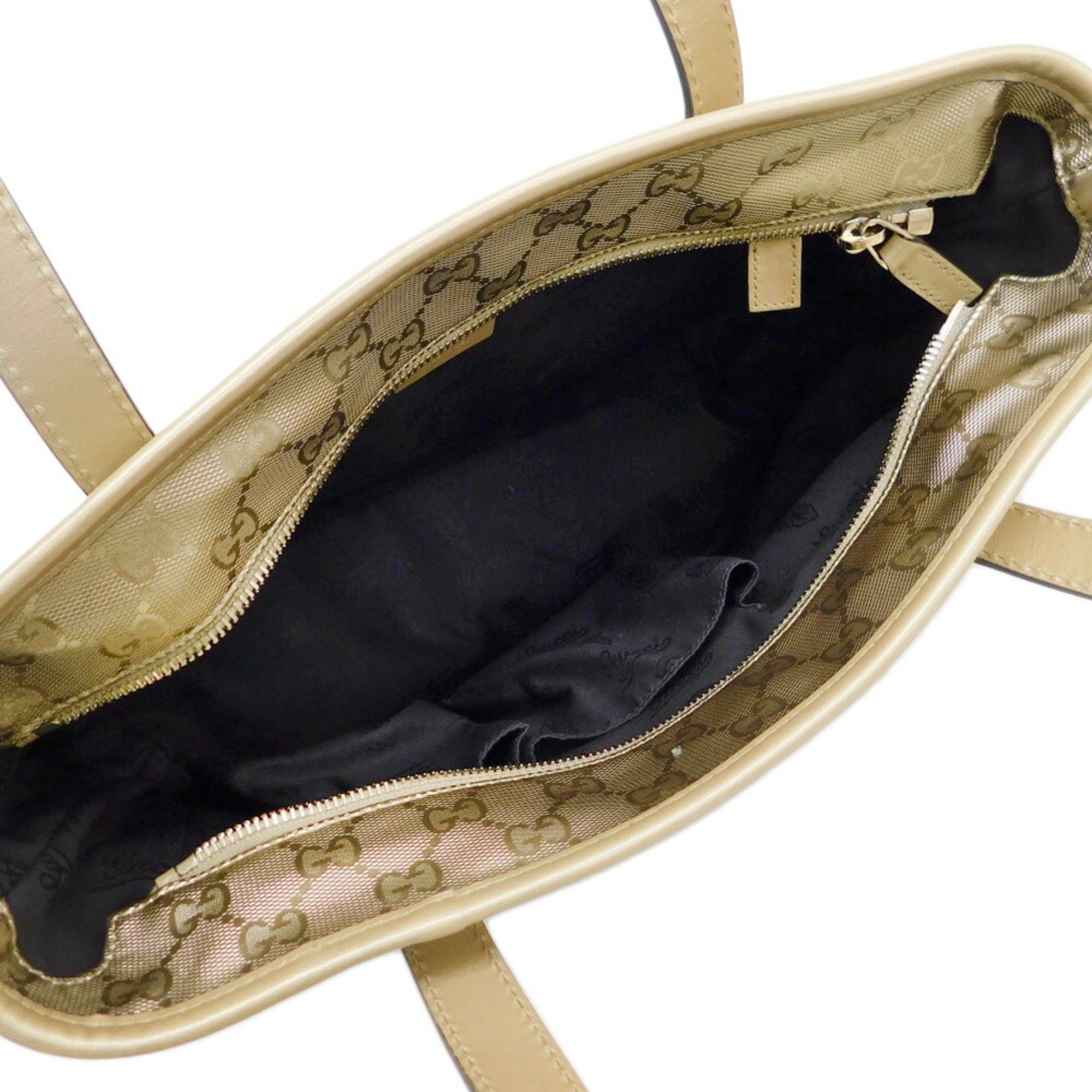 GUCCI GG Implement Handbag Tote Bag Gold 211138 002123