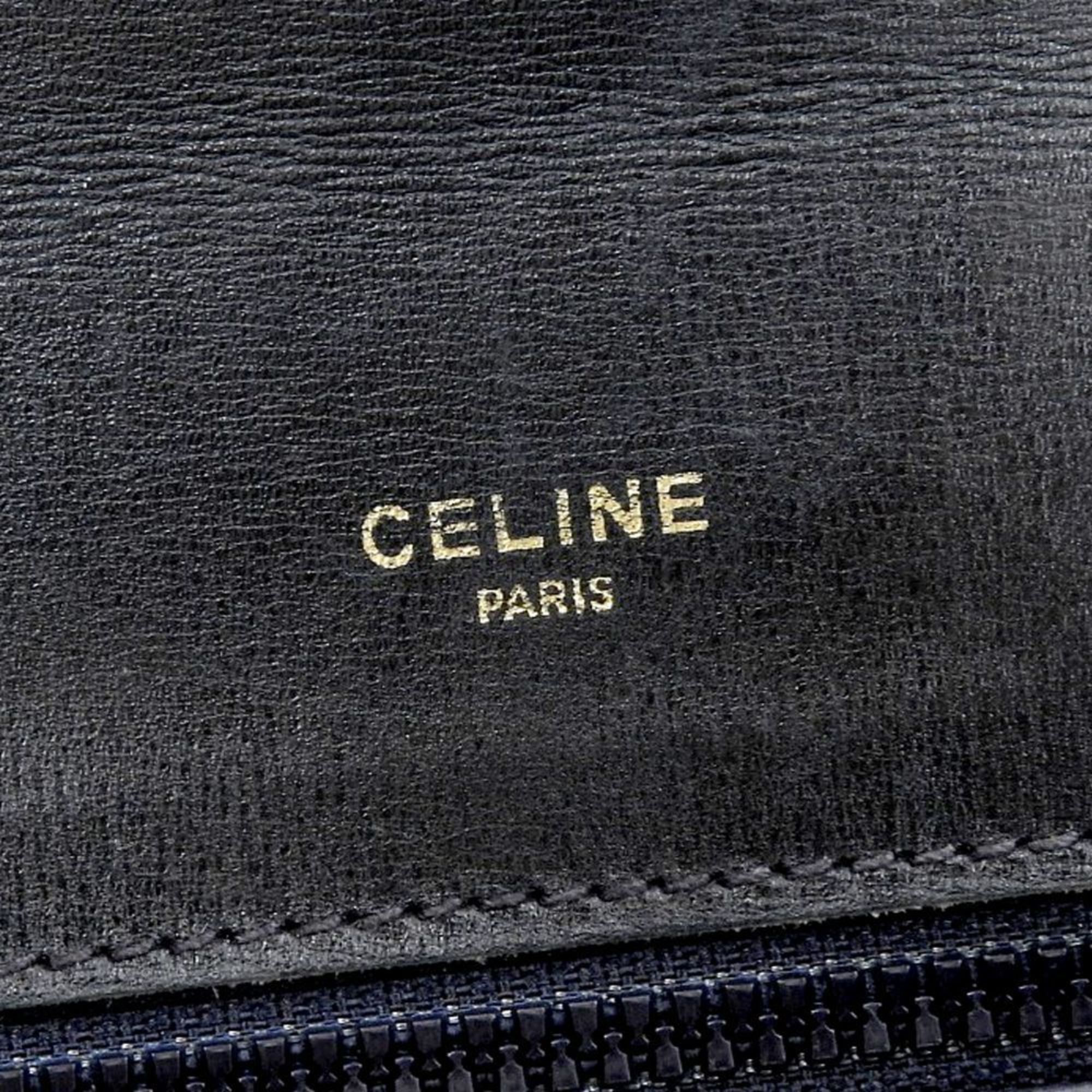 Celine Macadam Triomphe Clutch Bag Gray Black