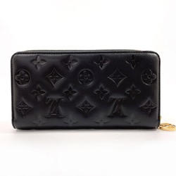Louis Vuitton Zippy Wallet Long Lambskin/Monogram Emboss LOUIS VUITTON M81510 Unisex Black