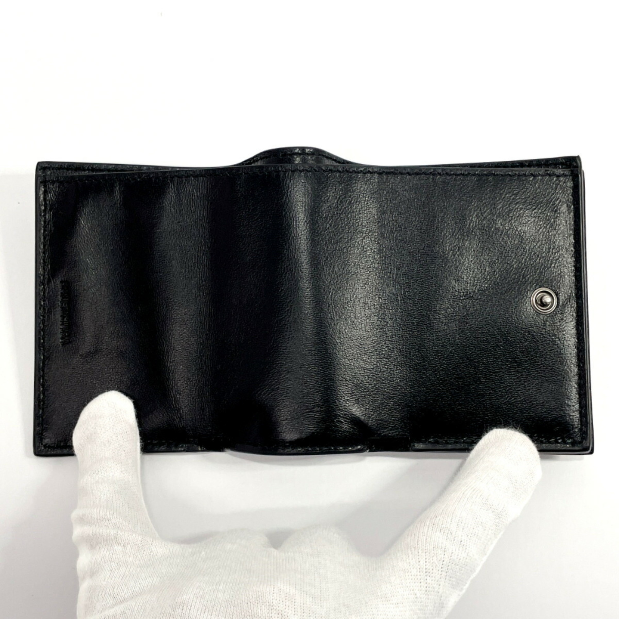 Balenciaga ESSENTIAL MINI WALLET Trifold Wallet Leather BALENCIAGA 664037 Women's Black