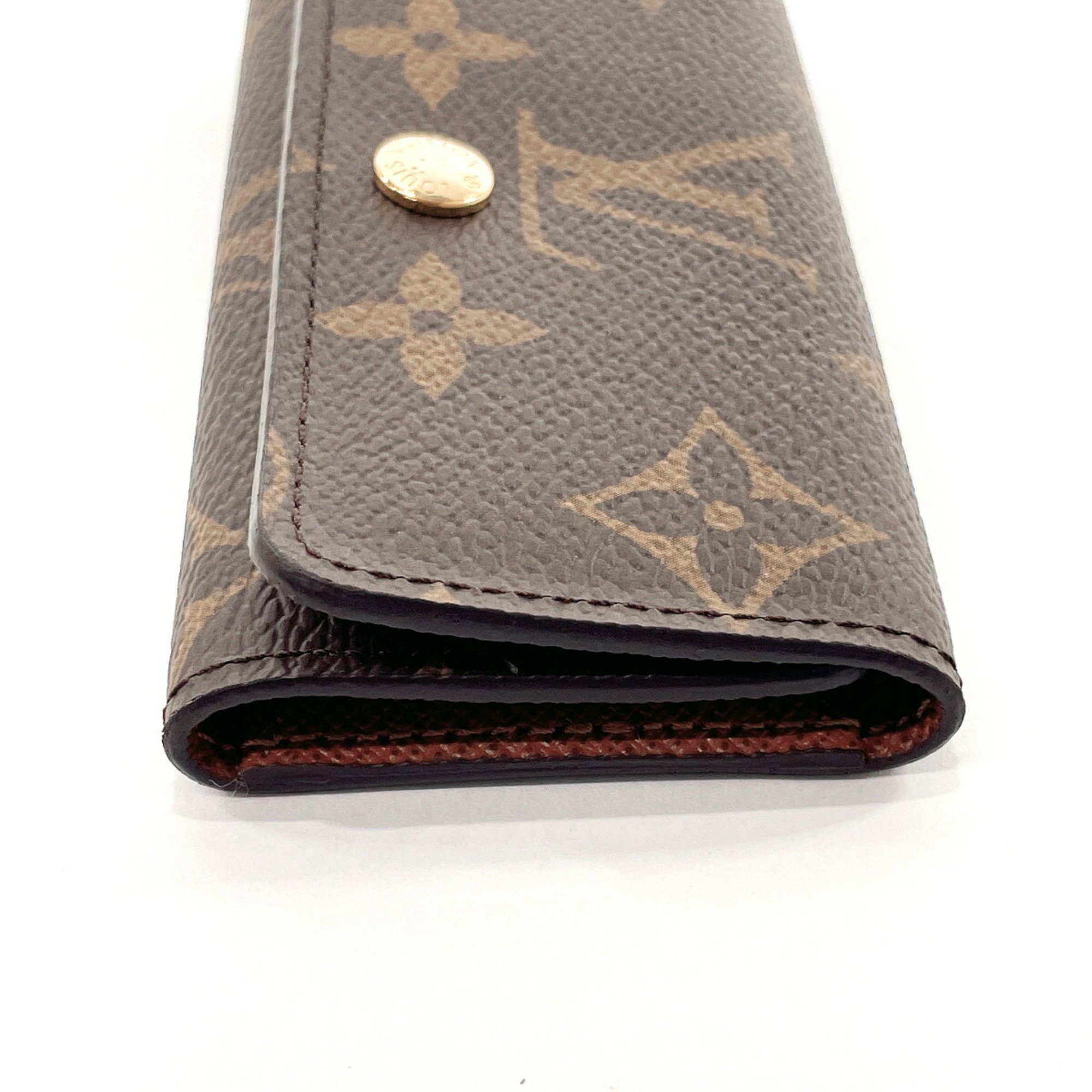 Louis Vuitton Multicle 4 Key Case Monogram Canvas LOUIS VUITTON M69517 Unisex Brown