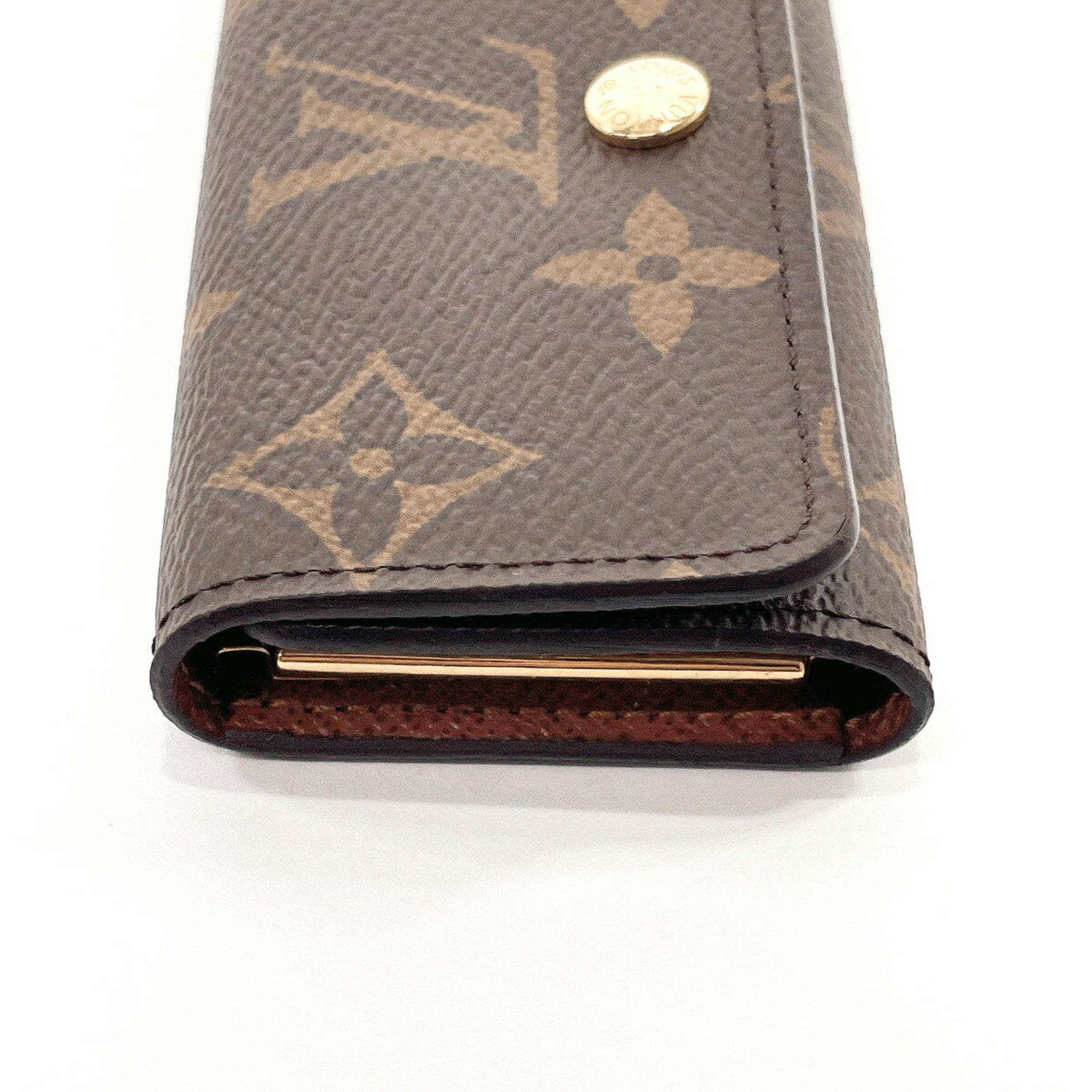 Louis Vuitton Multicle 4 Key Case Monogram Canvas LOUIS VUITTON M69517 Unisex Brown