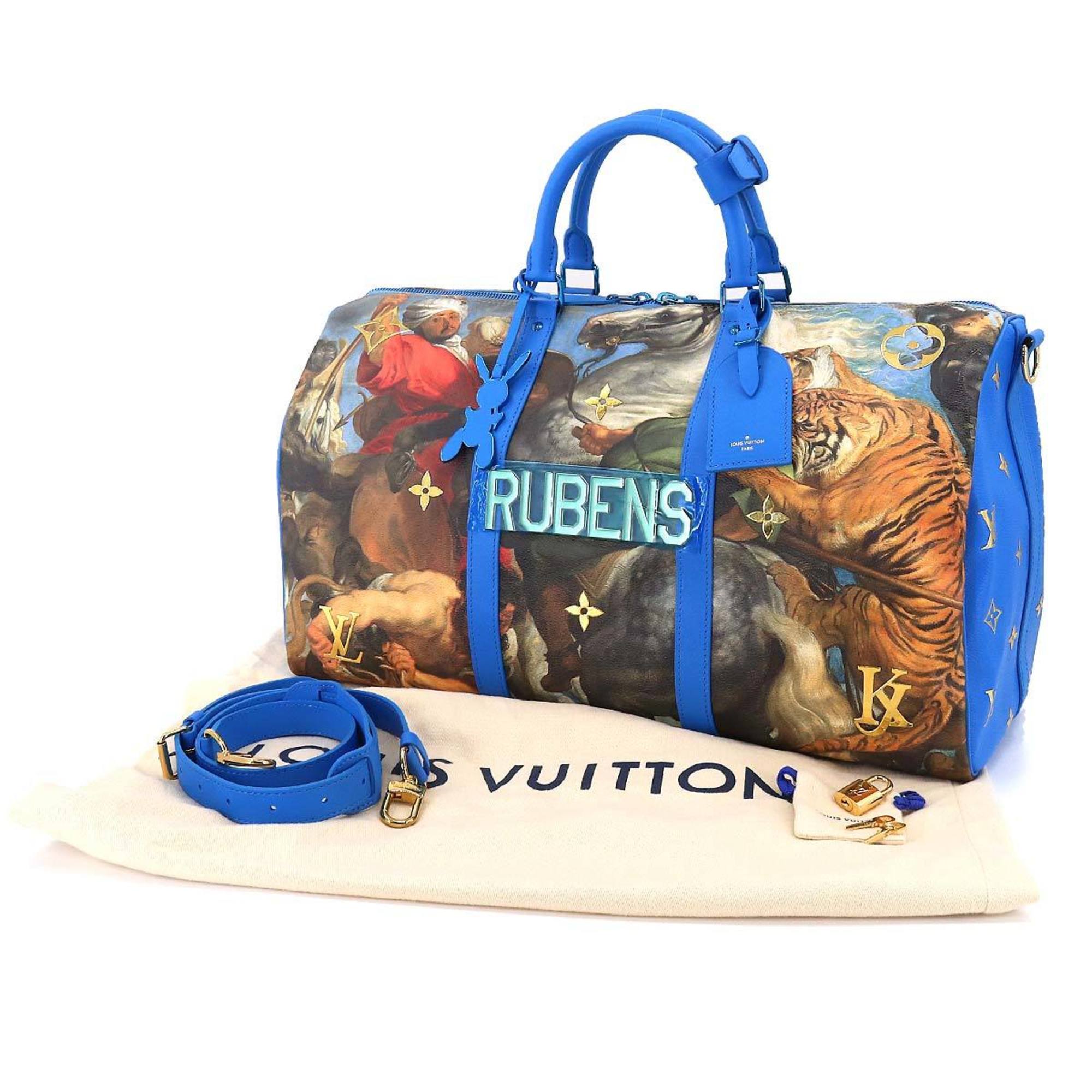 LOUIS VUITTON Masters Rubens Keepall Bandouliere 50 2way Boston Shoulder Bag Blue M43344
