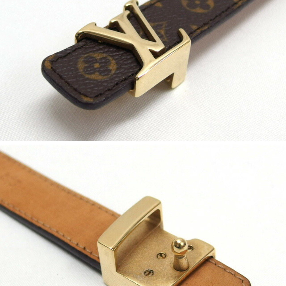 LOUIS VUITTON belt M6961W Monogram canvas Brown unisex Used